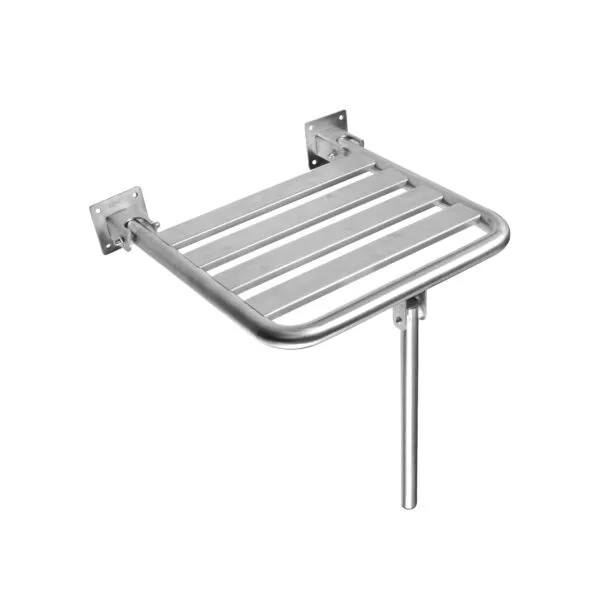 Asiento abatible con pata a suelo
