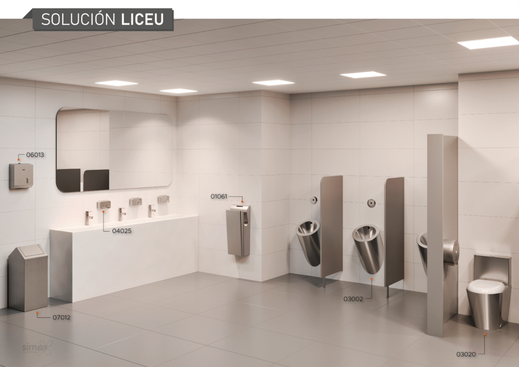 Solución Liceu de Simex: aseo de oficina con secador de manos
